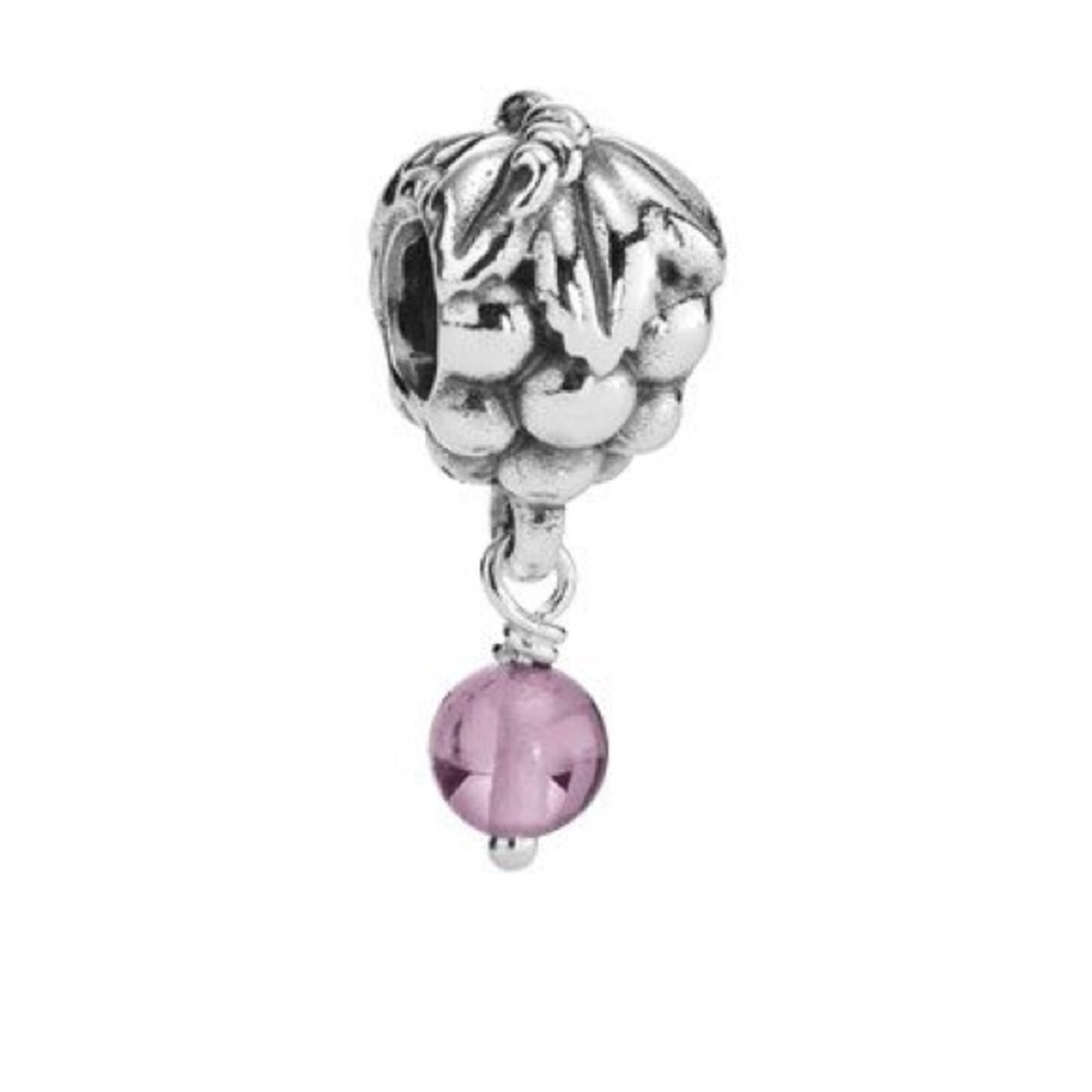 PANDORA grapes bunch sterling silver charm